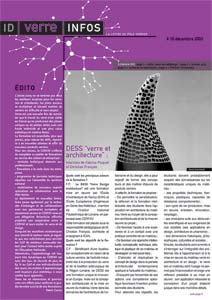 Idverre infos, revue du p&ocirc;le verrier
