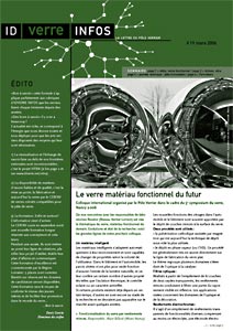 Idverre infos, revue du p&ocirc;le verrier