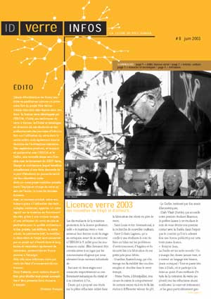 Idverre infos, revue du p&ocirc;le verrier